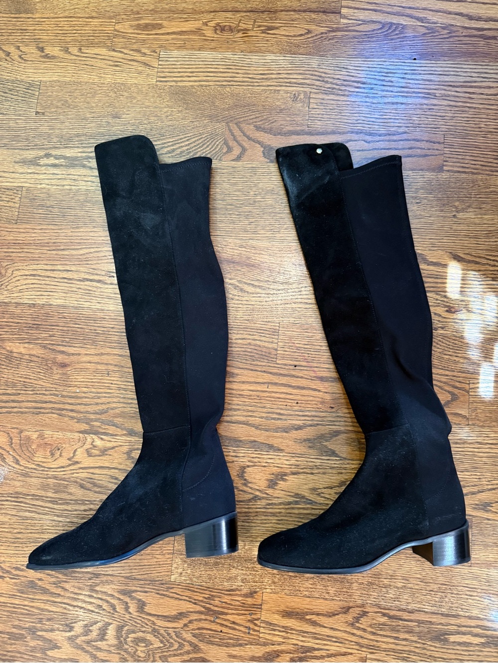 Stuart Weitzman Black Over-the-Knee Suede Boots